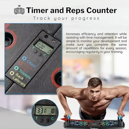 Push-Up Board Set Portable Multifunctional Push-Up Bar Foldable Fitness Equipment for Chest Abdomen Arms/Back Training